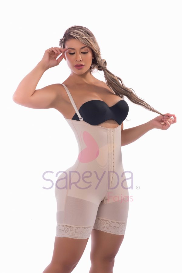 Faja strapless media pierna